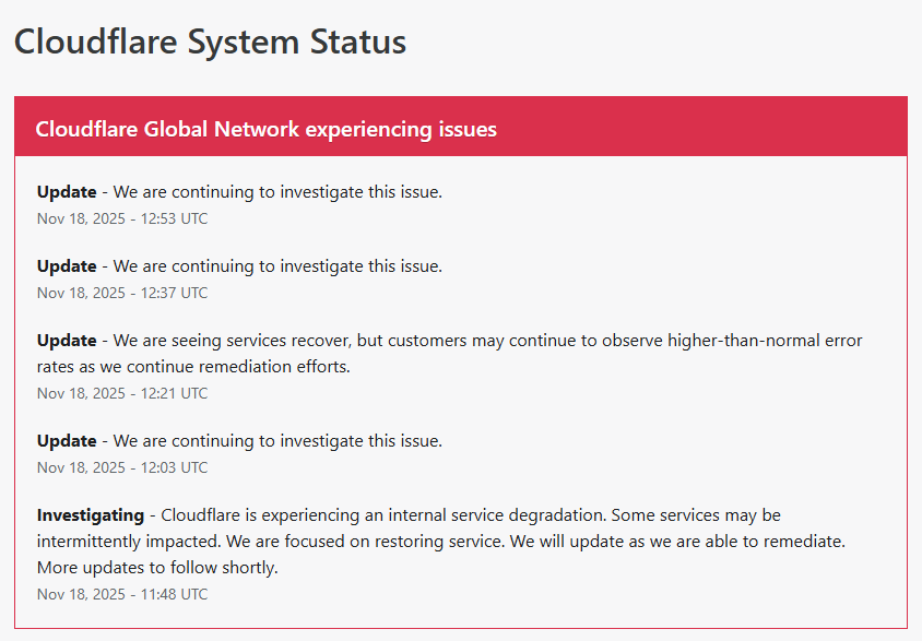 Збій у Cloudflare. Чому не працюють мільйони сайтів і що відомо прямо зараз